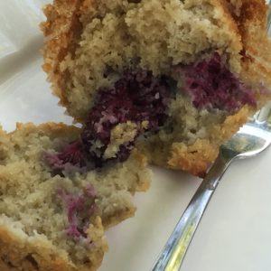 Banana-Blackberry Almond Flour Muffins