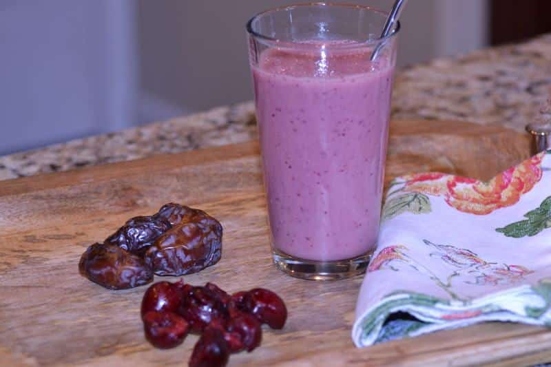 Almond Milk Cherry Smoothie ingredients