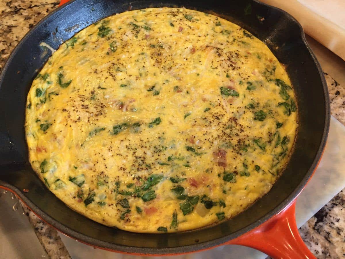 Spinach & Prosciutto Frittata