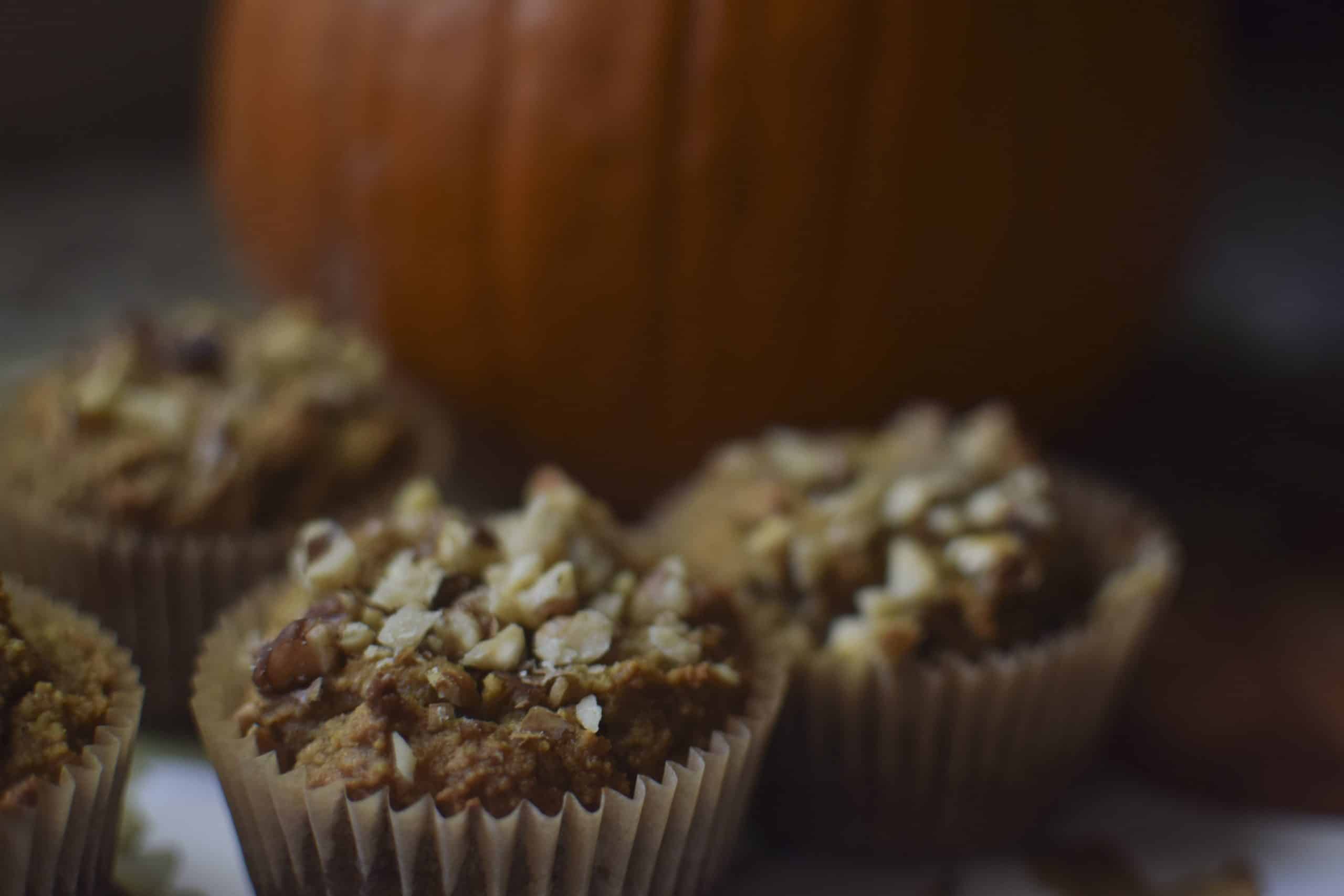 Paleo Pumpkin-Banana Nut Muffins