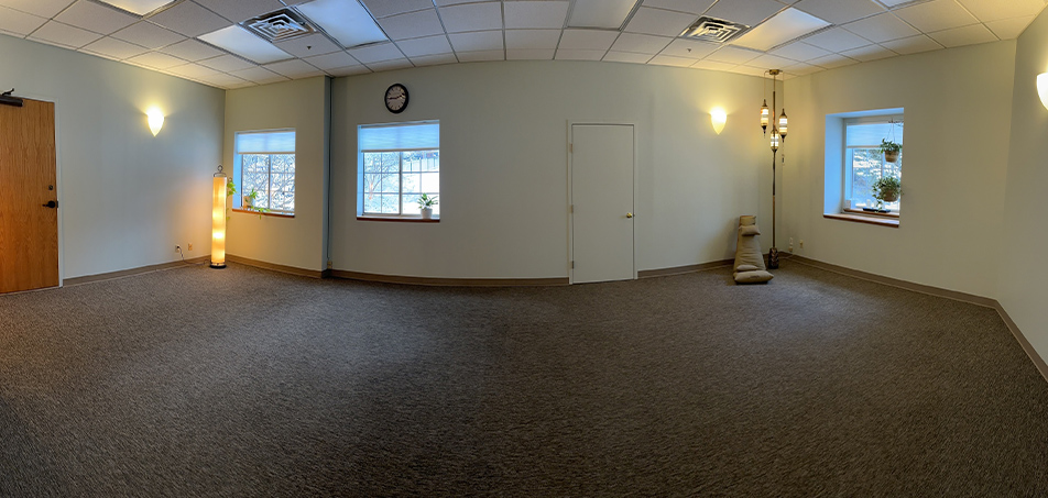 Updated empty yoga studio